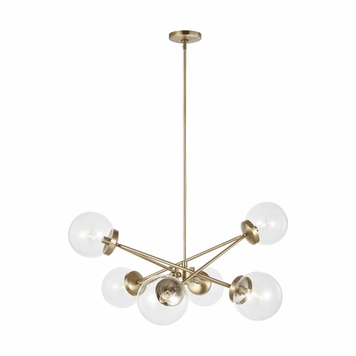 Sea Gull Tierney 6-LT Chandelier - Satin Brass - 3182706-848
