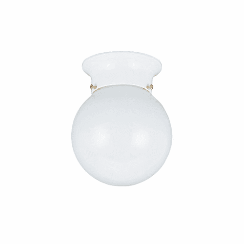 Sea Gull Tomkin 1-LT Ceiling Flush Mount - White - 5366-15