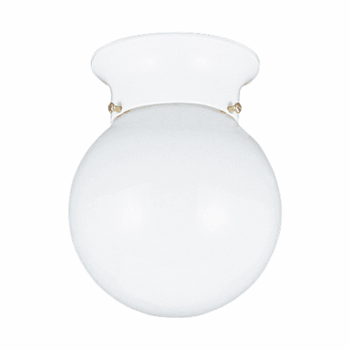 Sea Gull Tomkin 1-LT Ceiling Flush Mount - White - 5366EN3-15