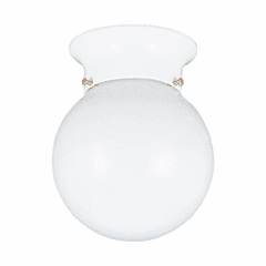Sea Gull Tomkin 1-LT Ceiling Flush Mount - White - 5366EN3-15