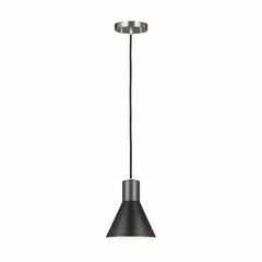 Sea Gull Towner 1-LT Mini-Pendant - Brushed Nickel / Black - 6141301-962 Sea Gull Towner 1-LT Mini-Pendant - Brushed Nickel / Black - 6141301-962