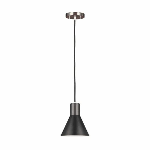 Sea Gull Towner 1-LT Mini-Pendant - Satin Bronze / Black - 6141301-848