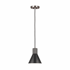 Sea Gull Towner 1-LT Mini-Pendant - Satin Bronze / Black - 6141301-848 Sea Gull Towner 1-LT Mini-Pendant - Satin Bronze / Black - 6141301-848