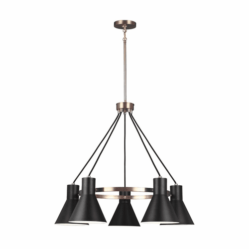 Sea Gull Towner 5-LT Chandelier - Satin Bronze / Black - 3141305-848