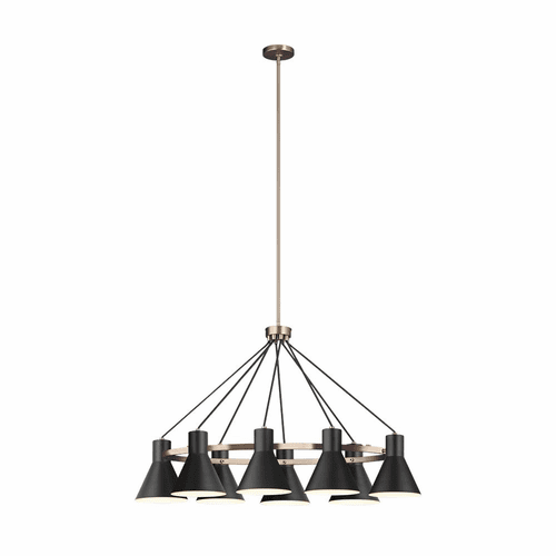 Sea Gull Towner 8-LT Island Chandelier - Satin Bronze / Black - 6641308EN3-848
