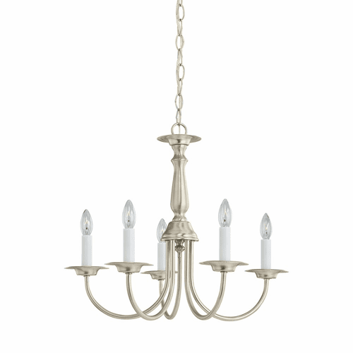 Sea Gull Traditional 5-LT Chandelier - Nickel - 3916EN-962