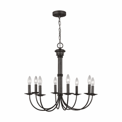 Sea Gull Tyler 8L Bronze Chandelier - Espresso - 3101708