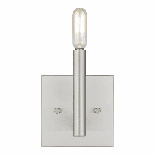 Sea Gull Vector 1-LT Wall Sconce - Brushed Nickel - Chrome Inlay - 4124301-962