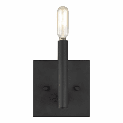 Sea Gull Vector 1-LT Wall Sconce - Midnight Black - 4124301-112