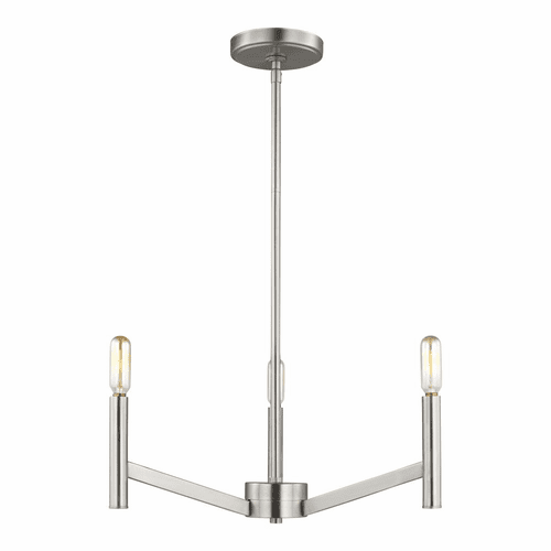 Sea Gull Vector 3-LT Chandelier - Brushed Nickel - 3124303-962