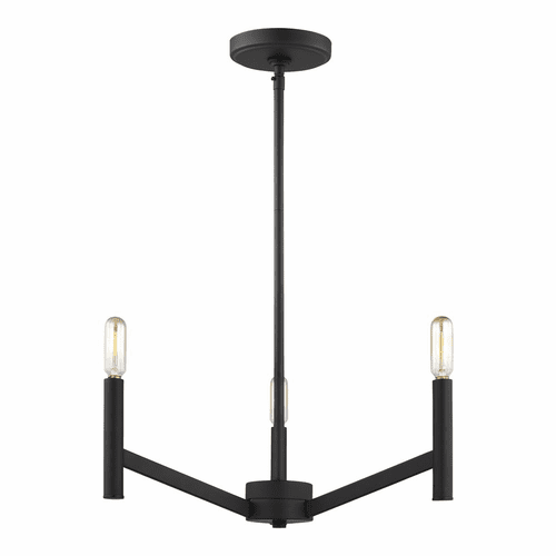 Sea Gull Vector 3-LT Chandelier - Midnight Black - 3124303-112