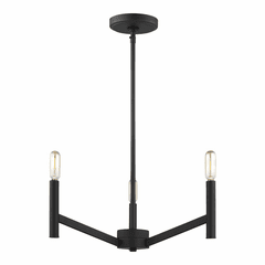 Sea Gull Vector 3-LT Chandelier - Midnight Black - 3124303-112