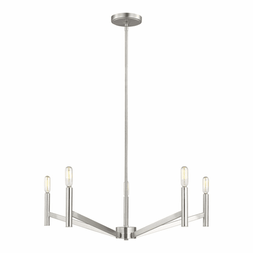 Sea Gull Vector 5-LT Chandelier - Brushed Nickel - 3124305-962