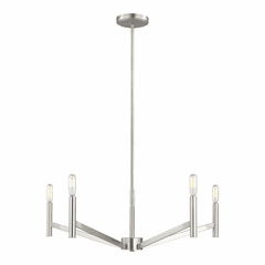 Sea Gull Vector 5-LT Chandelier - Brushed Nickel - 3124305-962 Sea Gull Vector 5-LT Chandelier - Brushed Nickel - 3124305-962