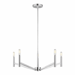 Sea Gull Vector 5-LT Chandelier - Chrome - 3124305-05 Sea Gull Vector 5-LT Chandelier - Chrome - 3124305-05