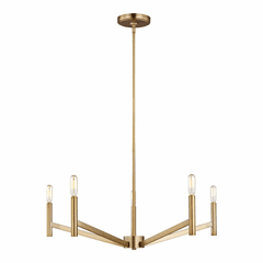 Sea Gull Vector 5-LT Chandelier - Satin Brass - 3124305-848