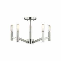 Sea Gull Vector 5-LT Semi-Flush Mount - Brushed Nickel - 7724305-962 Sea Gull Vector 5-LT Semi-Flush Mount - Brushed Nickel - 7724305-962