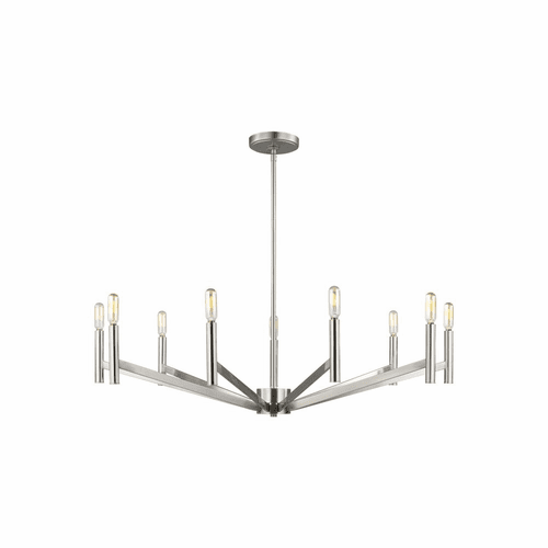 Sea Gull Vector 9-LT Chandelier - Brushed Nickel - 3124309-962