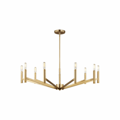 Sea Gull Vector 9-LT Chandelier - Satin Brass - 3124309-848