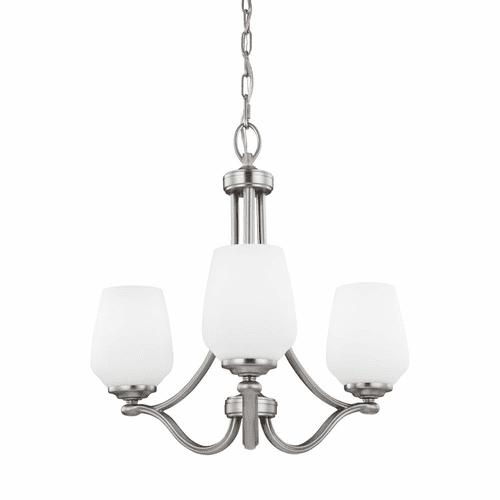 Sea Gull Vintner 3-LT Chandelier - Satin Nickel - F2963/3SN