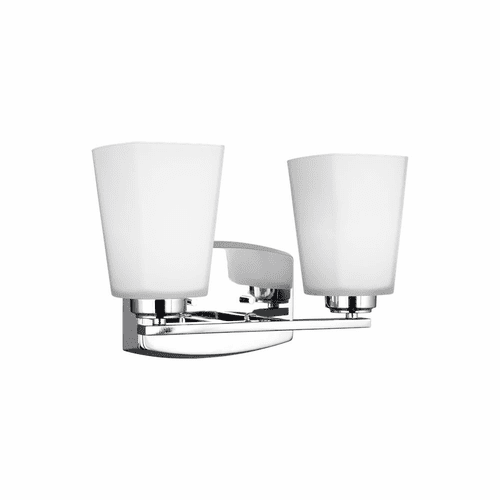Sea Gull Waseca 2-LT Wall/Bath Light - Chrome - 4423002-05