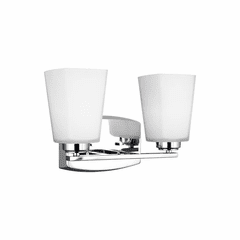 Sea Gull Waseca 2-LT Wall/Bath Light - Chrome - 4423002-05