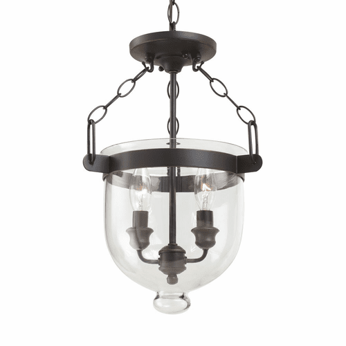 Sea Gull Westminster 2-LT Semi-Flush Mount - Autumn Bronze - 77046-715