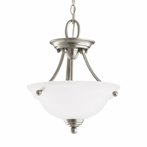 Sea Gull Wheaton 2-LT Semi-Flush Convertible Pendant - Brushed Nickel - 77625-962