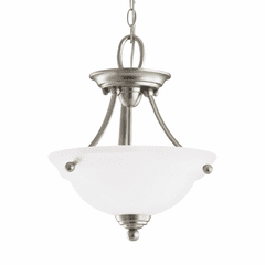 Sea Gull Wheaton 2-LT Semi-Flush Convertible Pendant - Brushed Nickel - 77625-962