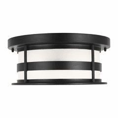 Sea Gull Wilburn 2-LT Outdoor Flush Mount - Black - 7890902-12 Sea Gull Wilburn 2-LT Outdoor Flush Mount - Black - 7890902-12