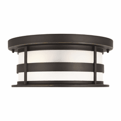 Sea Gull Wilburn 2-LT Outdoor Flush Mount - Bronze - 7890902-71