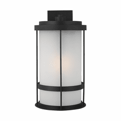 Sea Gull Wilburn Extra Large 1-LT Outdoor Wall Lantern - Black - 8890901-12