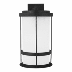 Sea Gull Wilburn Extra Large 1-LT Outdoor Wall Lantern - Black - 8890901D-12