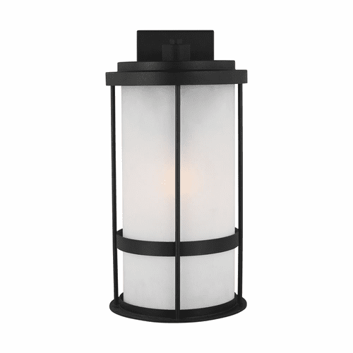Sea Gull Wilburn Large 1-LT Outdoor Wall Lantern - Black - 8790901-12