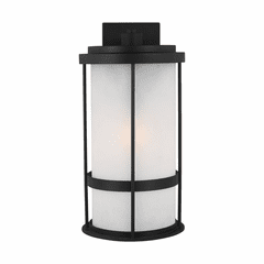 Sea Gull Wilburn Large 1-LT Outdoor Wall Lantern - Black - 8790901-12 Sea Gull Wilburn Large 1-LT Outdoor Wall Lantern - Black - 8790901-12