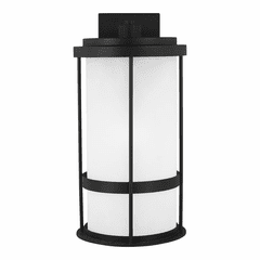 Sea Gull Wilburn Large 1-LT Outdoor Wall Lantern - Black - 8790901D-12