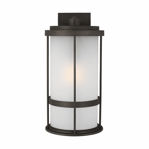 Sea Gull Wilburn Large 1-LT Outdoor Wall Lantern - Bronze - 8790901-71