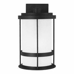 Sea Gull Wilburn Medium 1-LT Outdoor Wall Lantern - Black - 8690901D-12 Sea Gull Wilburn Medium 1-LT Outdoor Wall Lantern - Black - 8690901D-12