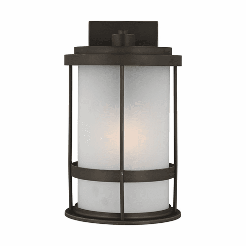 Sea Gull Wilburn Medium 1-LT Outdoor Wall Lantern - Bronze - 8690901-71