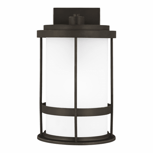 Sea Gull Wilburn Medium 1-LT Outdoor Wall Lantern - Bronze - 8690901D-71
