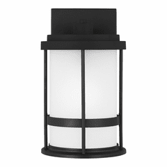 Sea Gull Wilburn Small 1-LT Outdoor Wall Lantern - Black - 8590901D-12