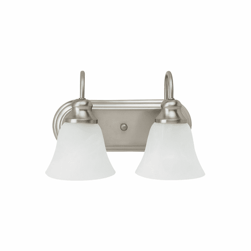 Sea Gull Windgate 2-LT Wall/Bath Light - Brushed Nickel - 44940EN3-962