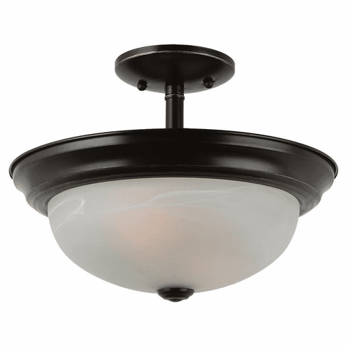 Sea Gull Windgate 2LT Semi-Flush Convertible Pendant - Heirloom Bronze - 77950-782