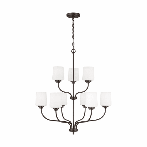 Sea Gull Windom 9-LT Chandelier - Bronze - 3102809-710