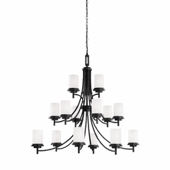 Sea Gull Winnetka 15-LT Chandelier - Blacksmith - 31663EN3-839