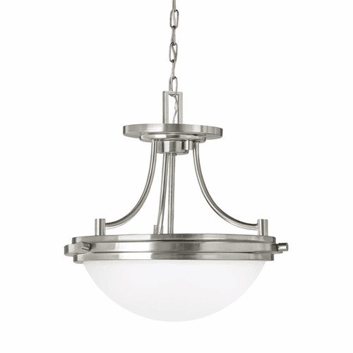 Sea Gull Winnetka 2-LT Semi-Flush Convertible Pendant - Nickel - 77660EN3-962