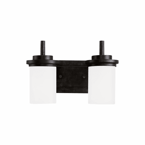 Sea Gull Winnetka 2-LT Wall/Bath Light - Blacksmith - 44661-839