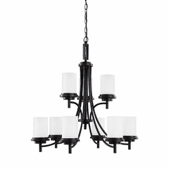 Sea Gull Winnetka 9-LT Chandelier - Blacksmith - 31662EN3-839