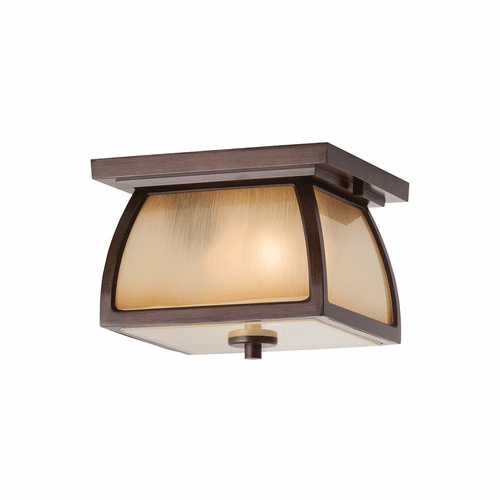 Sea Gull Wright House 2-LT Outdoor Flush Mount - Sorrel Brown - OL8513EN3/SBR