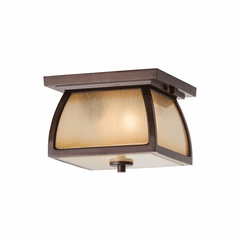 Sea Gull Wright House 2-LT Outdoor Flush Mount - Sorrel Brown - OL8513SBR